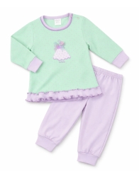 Baby Girl Interlock Pajama - J3371 - Baby Vip