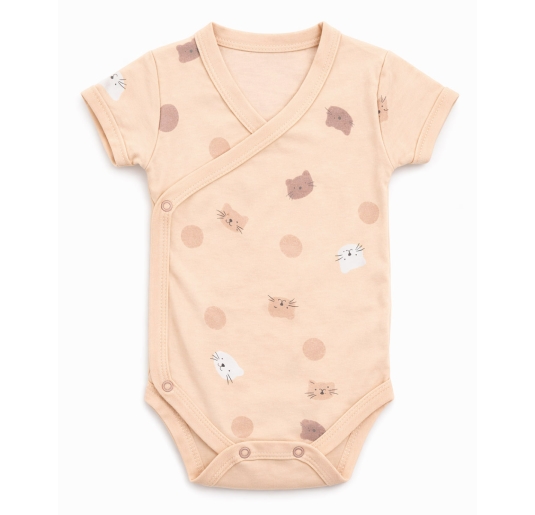 Side-Opening Bamboo Bodysuit - Kittens - Coccodè Firenze C00804R
