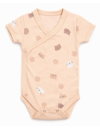 Side-Opening Bamboo Bodysuit - Kittens - Coccodè Firenze C00804R