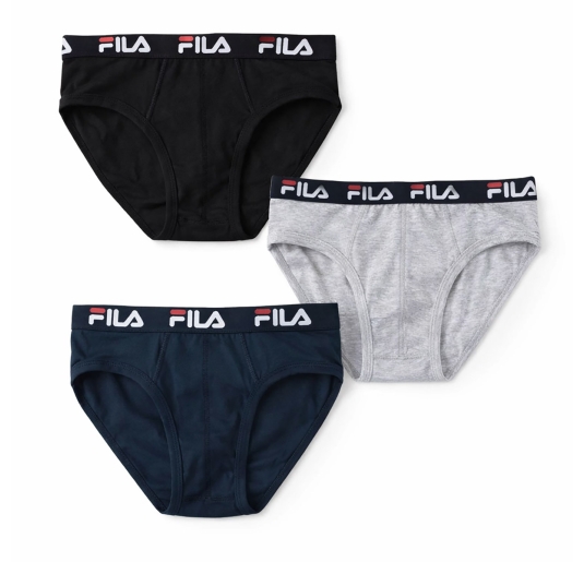 Set di 3 slip uomo FILA in cotone bielastico FU5233