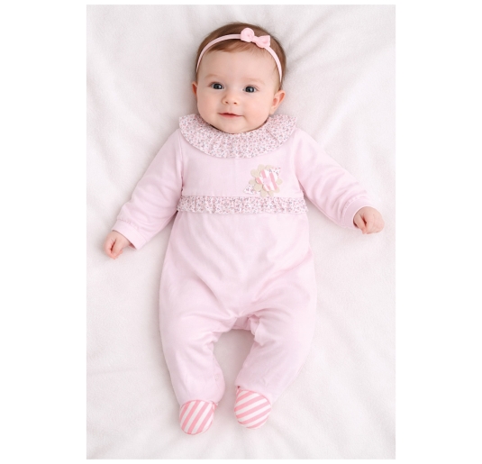 Baby girl onesie cotton jersey Le Chicche TU1810 2