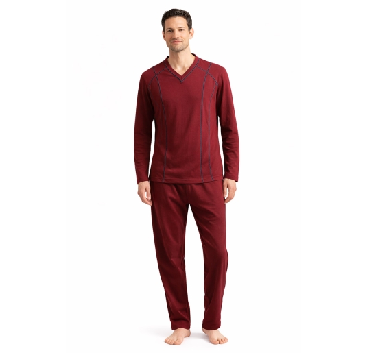 V-neck warm cotton pajamas by Diliar 2225
