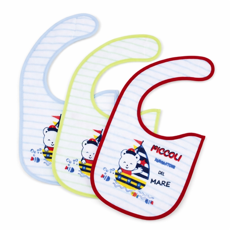 3-pack anti-stain bibs with tear-off closure - AP009ARV - Bimboline