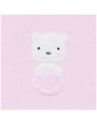 Removable Cotton Cradle Blanket – Pink Teddy Bear C57456A – Coccode