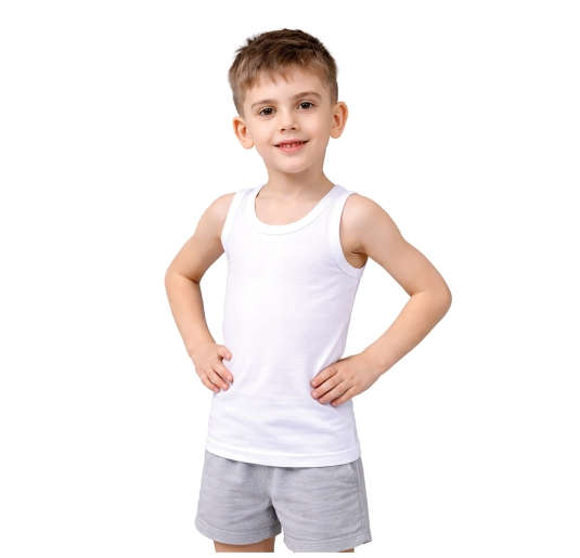 boys pure cotton tank top wide strap Bimbissimi