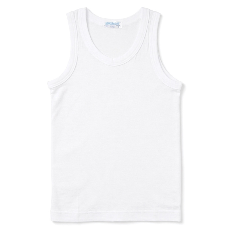 canottiera bambino in puro cotone bianca intimo estivo