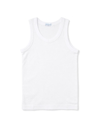 canottiera bambino in puro cotone bianca intimo estivo
