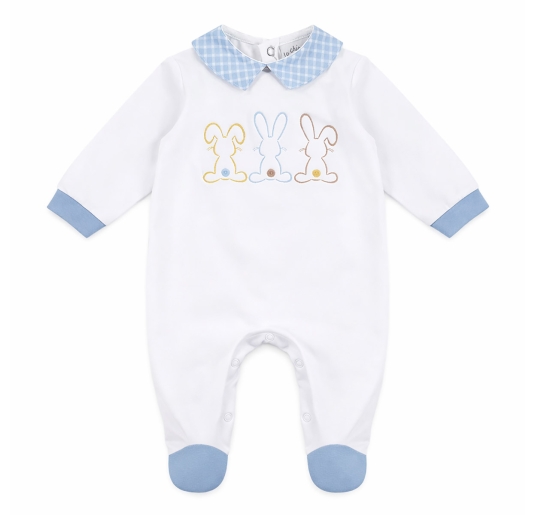 Set bauletto corredino neonato in cotone con coniglietti... 2