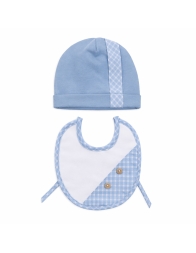 Set bauletto corredino neonato in cotone con coniglietti - BA5760 - Le Chicche