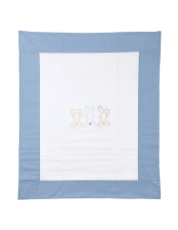 Set bauletto corredino neonato in cotone con coniglietti - BA5760 - Le Chicche