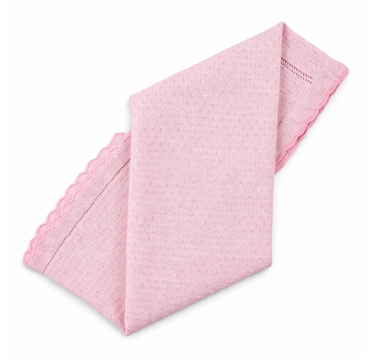 Knitted baby blanket in pure cotton yarn - EB4480 - Stella 2