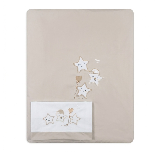 Set piumotto e lenzuolino culletta - Stelline - Mio Piccolo PMT90311TT