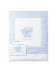 Embroidered Cradle Pram Duvet Set - Little Elephant