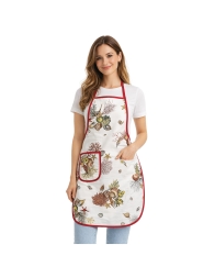 Kitchen apron with bib – Corals – Maestri Cotonieri
