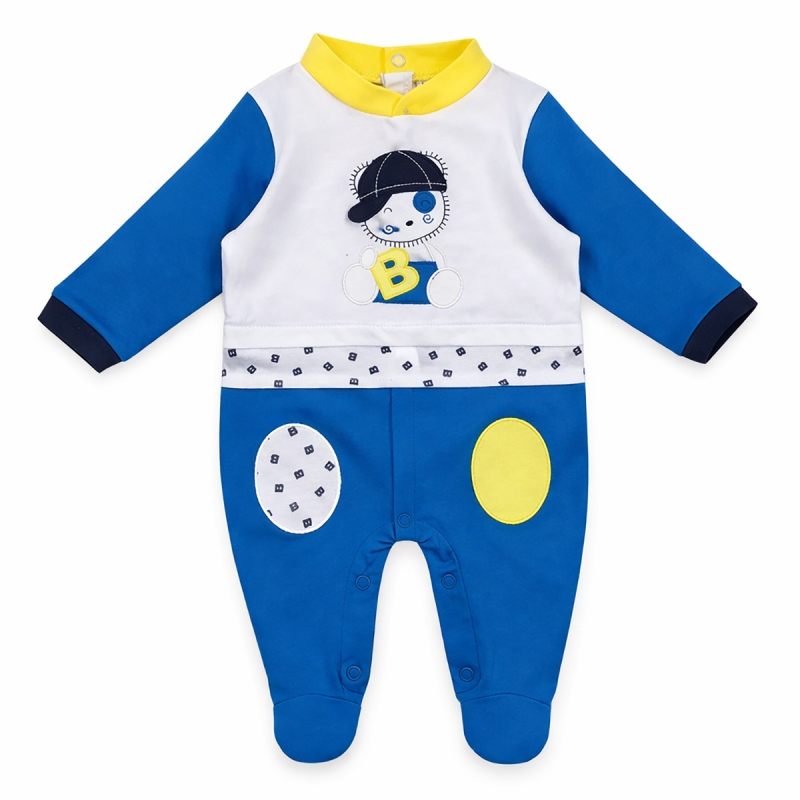 Baby cotton romper with teddy bear...