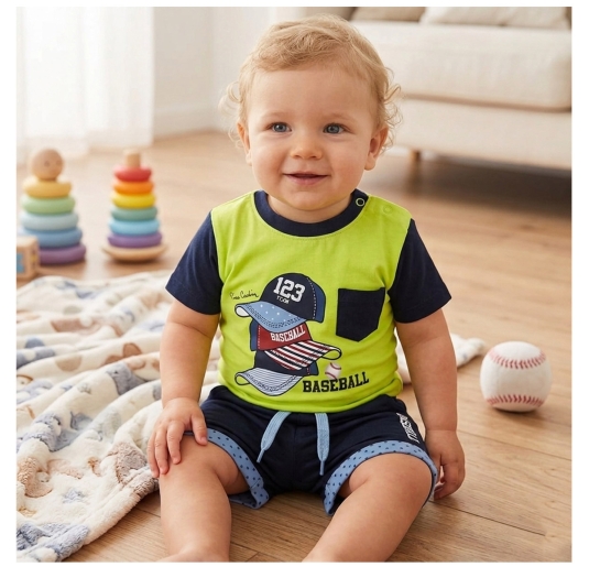 Baby short cotton outfit - PCCJ127 - Pierre Cardin 2