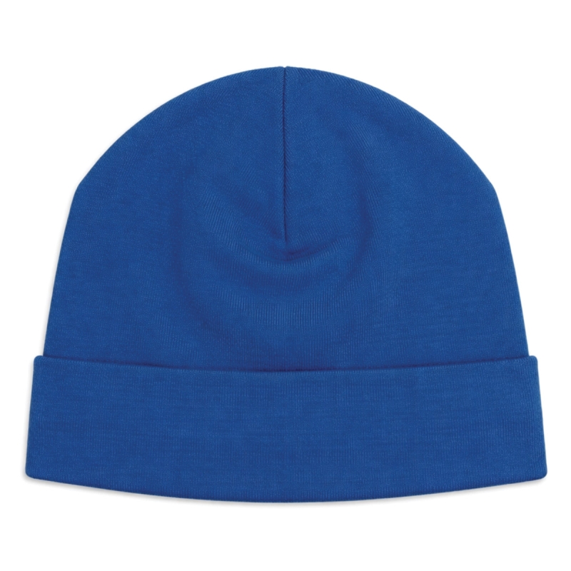 Cappellino neonato cotone con risvolto - Bluette