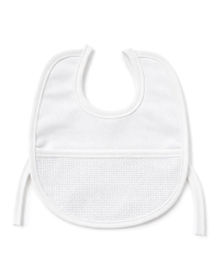 Embroiderable Baby Bib in Piqué Cotton with Aida Cloth – CI830 – Corredo Italiano