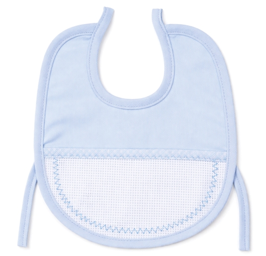 Embroiderable Baby Bib in Piqué Cotton with Aida Cloth – CI830 – Corredo Italiano 2