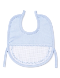 Bavaglino da ricamo in cotone piquet con tela aida - CI830 - Corredo Italiano