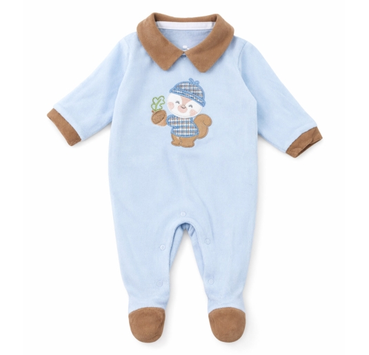 Newborn chenille romper - NG2110207AZ - Nazareno Gabrielli