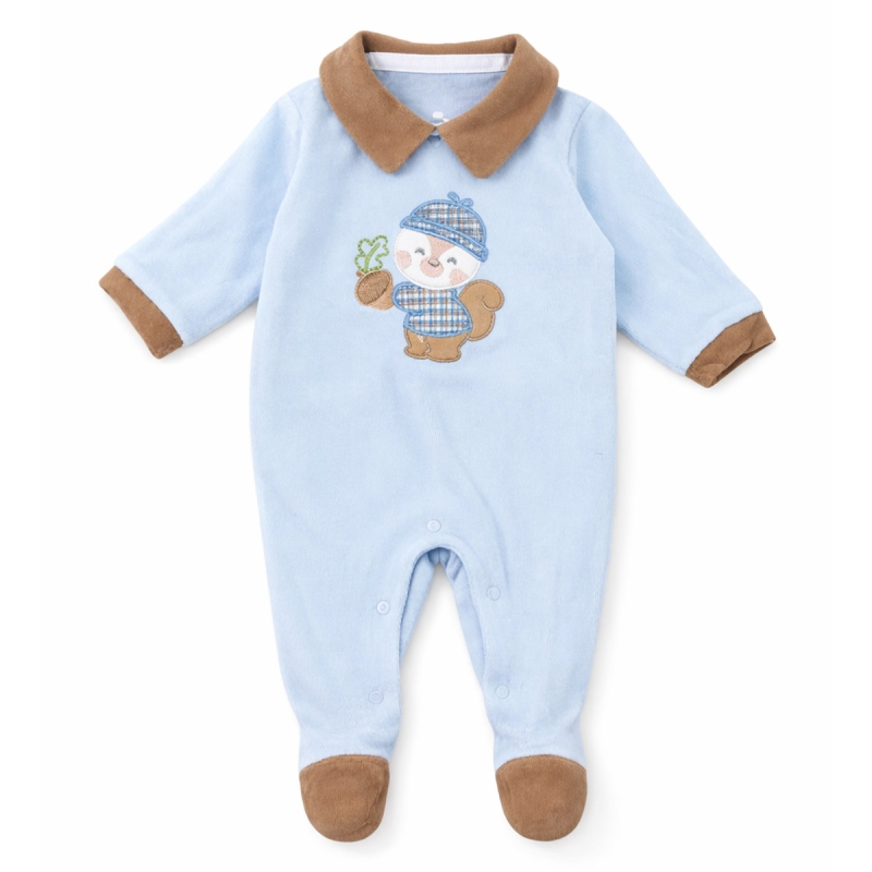 Newborn chenille romper - NG2110207AZ - Nazareno Gabrielli