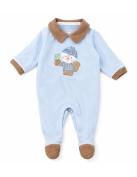 Newborn chenille romper - NG2110207AZ - Nazareno Gabrielli