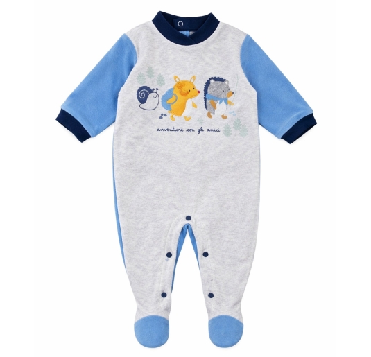 Tutina in ciniglia ricamata Ellepi BQ3188BLT