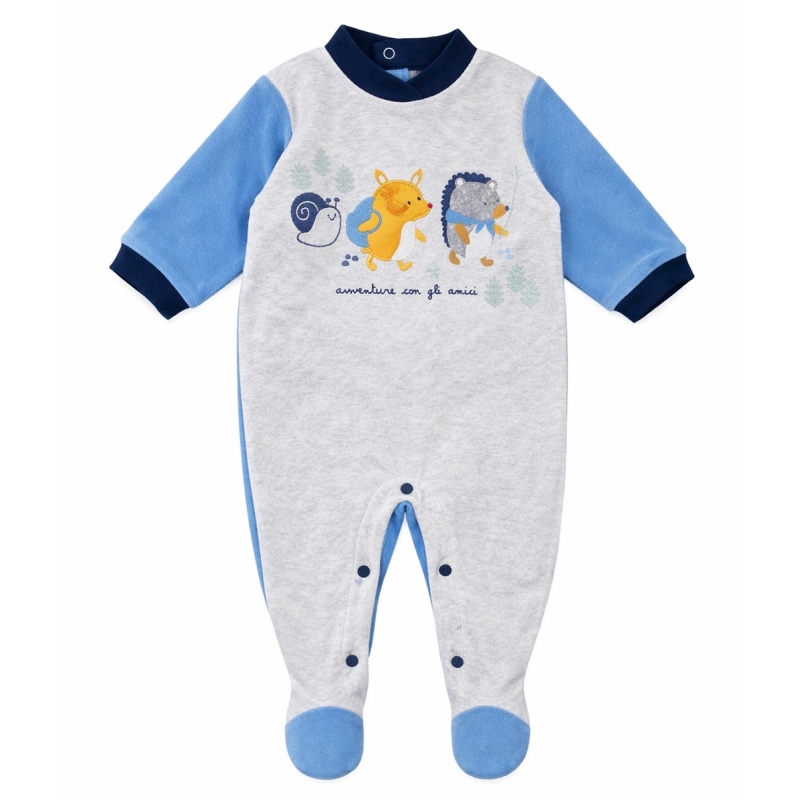 Tutina in ciniglia ricamata Ellepi BQ3188BLT