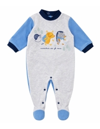 Embroidered chenille romper by Ellepi BQ3188BLT