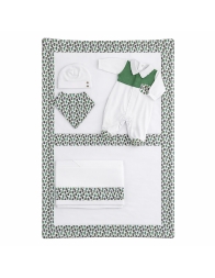 Newborn layette 5 pieces cotton jersey Klaiadi with cactus pattern