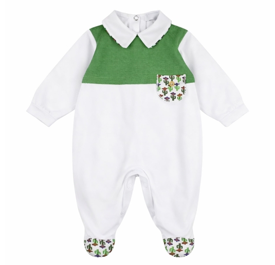 Corredino neonato 5 pezzi cotone jersey Klaiadi con stampa cactus 2
