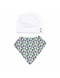 Newborn layette 5 pieces Klaiadi cotton with cactus print on white background