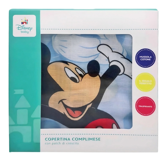Cotton muslin monthly milestone blanket – Mickey Mouse...