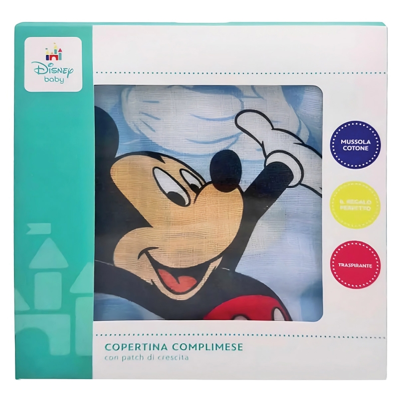 Copertina compimese in cotone garza - Topolino KSM2035 - Disney