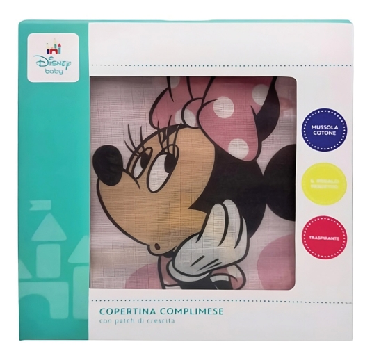 Cotton muslin monthly milestone blanket – Minnie Mouse...