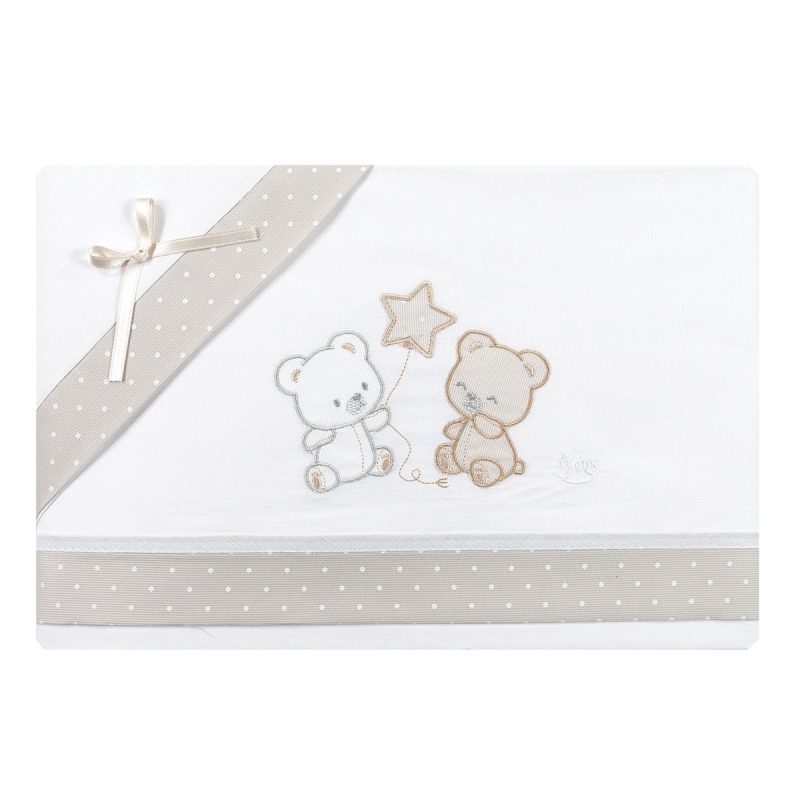 Cradle and Pram Sheets Set - Teddy...