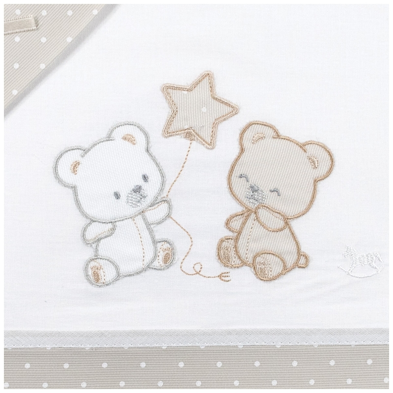 Cradle and Pram Sheets Set - Teddy...