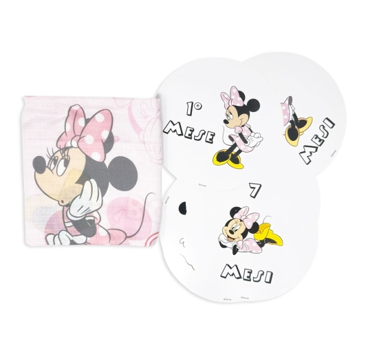 Cotton muslin monthly milestone blanket – Minnie Mouse... 2