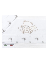 Set lenzuola culletta e carrozzina - Orsetto EC2209 - Bruco Bruco
