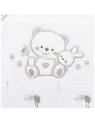 Set lenzuola culletta e carrozzina - Orsetto EC2209 - Bruco Bruco