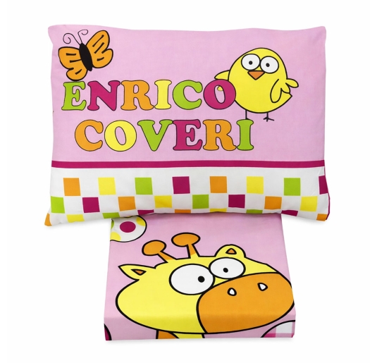 Cradle and stroller sheet set by Enrico Coveri EC210RR