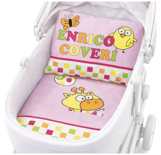 Cradle and stroller sheet set by Enrico Coveri EC210RR 2