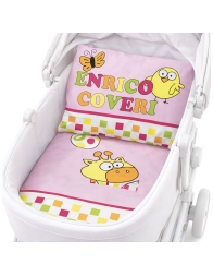 Cradle and stroller sheet set by Enrico Coveri EC210RR