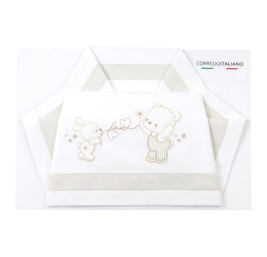 Cradle and Pram sheet set – Love Bear LC03375 – La Fatina 2