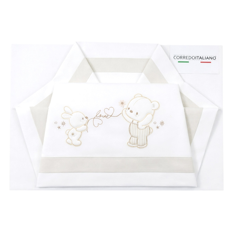 Cradle and Pram sheet set – Love Bear...