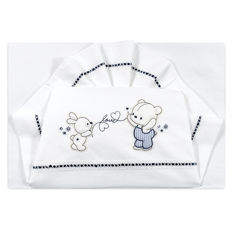 Cradle and Pram sheet set – Love Bear...