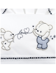 Set lenzuola per culletta e carrozzina - Love Orsetto LC03375 - La Fatina