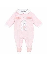 Tutina in cotone con orsetto ricamato al centro - LJ21884R - Les Jolies