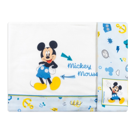 Set lenzuola culletta e carrozzina Topolino - EC0248AZ - Disney
